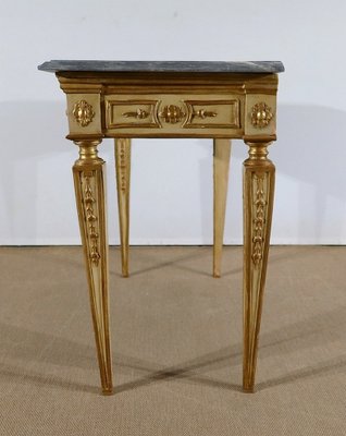 Louis XVI Style 19th-Century Marble and Golden Wood Console Table-RVK-1279195