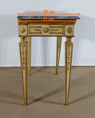 Louis XVI Style 19th-Century Marble and Golden Wood Console Table-RVK-1279195