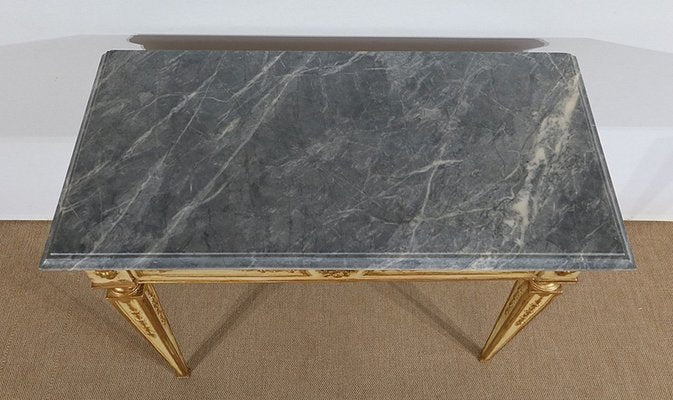 Louis XVI Style 19th-Century Marble and Golden Wood Console Table-RVK-1279195