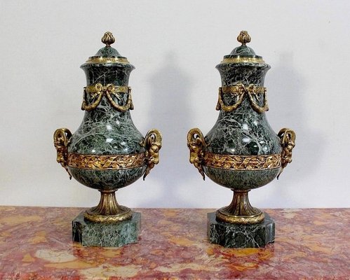 Louis XVI Style Baluster Vases, 19th-Century, Set of 2-RVK-1004446