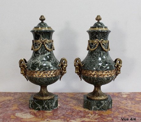 Louis XVI Style Baluster Vases, 19th-Century, Set of 2-RVK-1004446