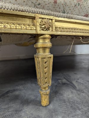 Louis XVI Style Bench in Gilded Wood-HLV-2024397