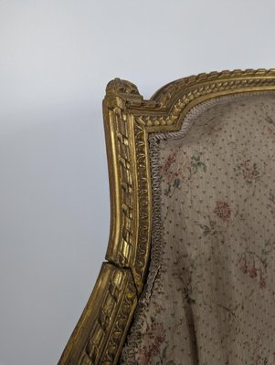 Louis XVI Style Bench in Gilded Wood-HLV-2024397