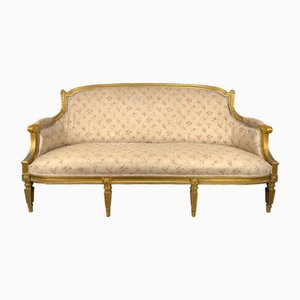 Louis XVI Style Bench in Gilded Wood-HLV-2024397