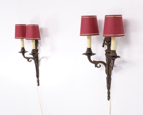 Louis XVI Style Bronze Sconces, 1978, Set of 2-GCG-1739639