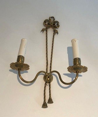 Louis XVI Style Bronze Sconces, Set of 2-BA-1365428