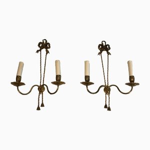 Louis XVI Style Bronze Sconces, Set of 2-BA-1365428