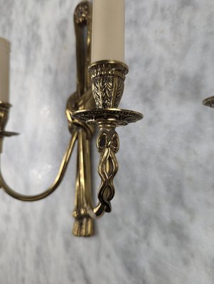 Louis XVI Style Bronze Wall Lights, Set of 2-HLV-2024380