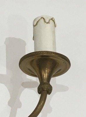 Louis XVI Style Bronze Wall Lights, Set of 2-BA-1365517