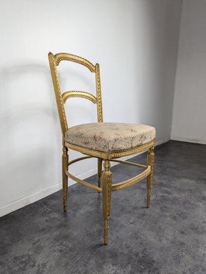 Louis XVI Style Chairs in Gilded Wood, Set of 4-HLV-2024398