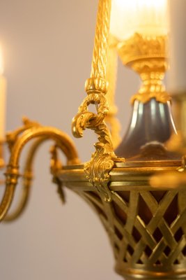 Louis XVI Style Chandelier in Gilded Bronze, 1900s-CEJ-1789502