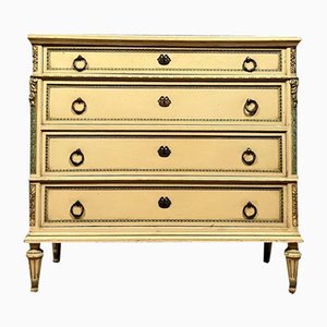 Louis XVI Style Chest of Drawers in Lacquered and Gilded Wood from Valabrega, 1900s-MWB-2016559