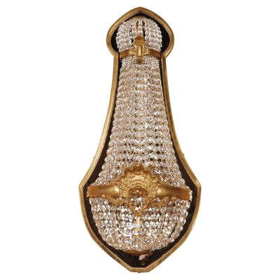 Louis XVI Style Crystal Basket Wall Light-FLW-1402004