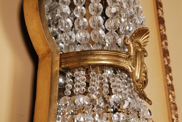 Louis XVI Style Crystal Basket Wall Light-FLW-1402004