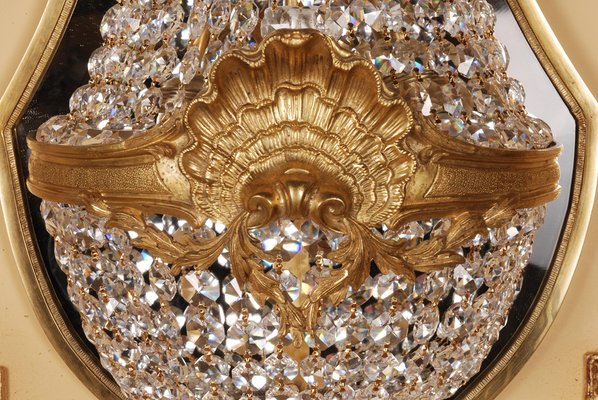 Louis XVI Style Crystal Basket Wall Light-FLW-1402004