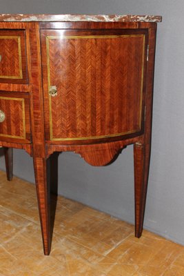 Louis XVI Style Demi Lune Commode in Marquetry-BCR-1058939