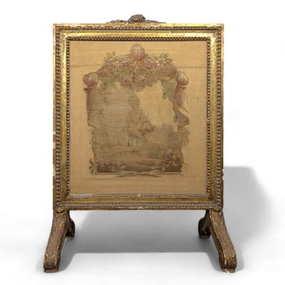 Louis XVI Style Fire Screen in Gilded Wood-HLV-2024372