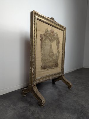 Louis XVI Style Fire Screen in Gilded Wood-HLV-2024372