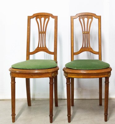 Louis XVI Style French Caned Dining Chairs or Side Chairs, Set of 2-RIU-857526