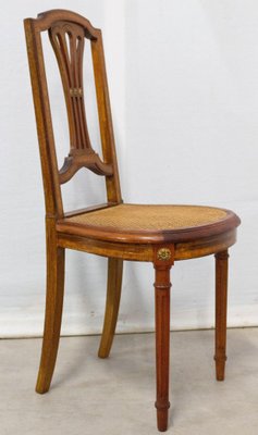 Louis XVI Style French Caned Dining Chairs or Side Chairs, Set of 2-RIU-857526