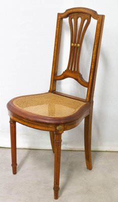 Louis XVI Style French Caned Dining Chairs or Side Chairs, Set of 2-RIU-857526