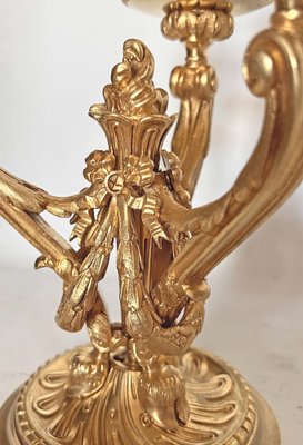 Louis XVI Style Gilded Bronze Candlesticks, Set of 2-AWH-1309230