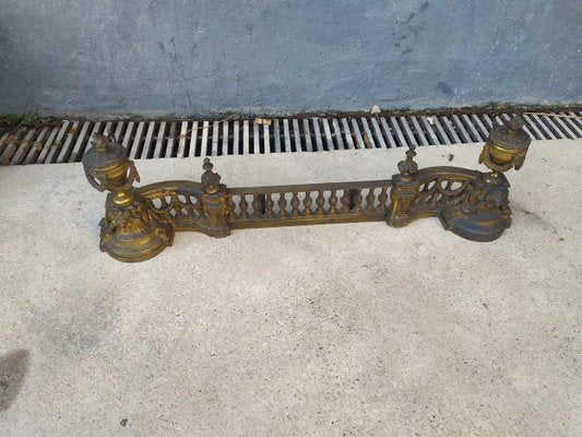 Louis XVI Style Gilt Bronze Fireplace Andiron-EAD-621383