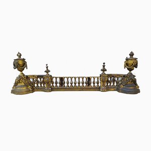 Louis XVI Style Gilt Bronze Fireplace Andiron-EAD-621383