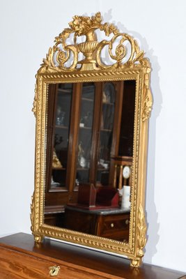 Louis XVI Style Gilt Wood Mirror, Early 19th Century-RVK-1701997