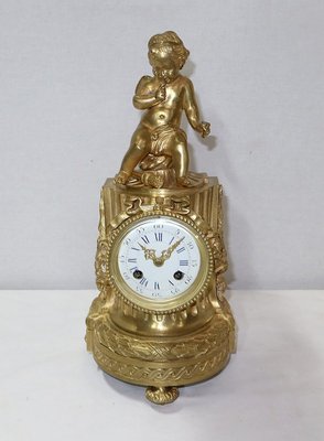 Louis XVI Style Golden Bronze Clock-RVK-1141866