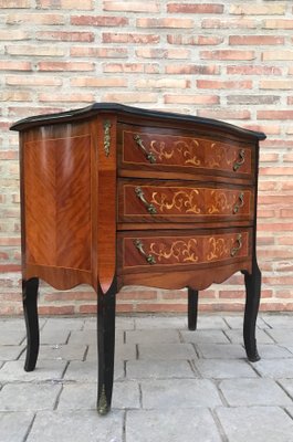 Louis XVI Style Kingwood and Marquetry Commode, 1950s-NOU-705894