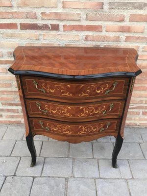 Louis XVI Style Kingwood and Marquetry Commode, 1950s-NOU-705894