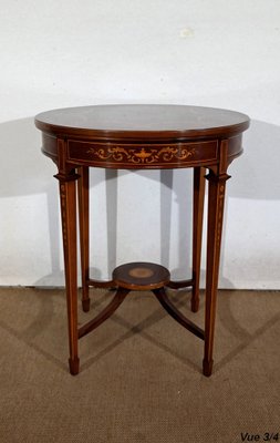 Louis XVI Style Mahogany Tea Table, 1910s-RVK-1453716