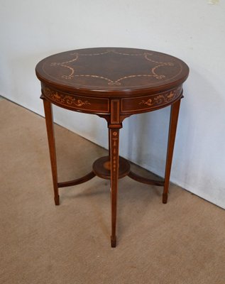 Louis XVI Style Mahogany Tea Table, 1910s-RVK-1453716