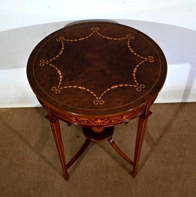 Louis XVI Style Mahogany Tea Table, 1910s-RVK-1453716