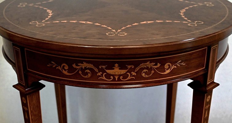 Louis XVI Style Mahogany Tea Table, 1910s-RVK-1453716