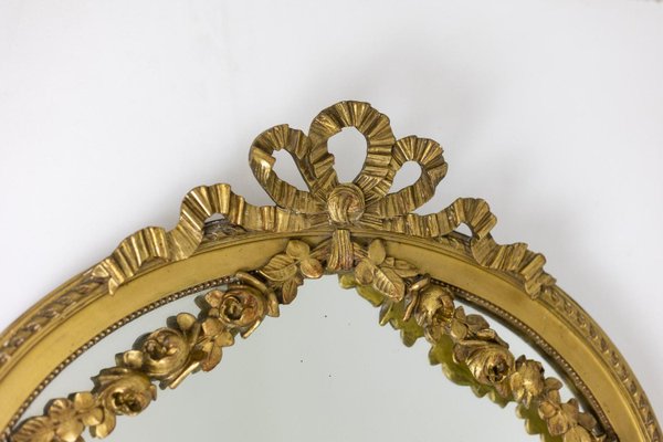 Louis XVI Style Mirror in Gilded and Carved Wood, 1880s-CEJ-1250694