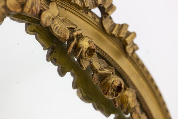 Louis XVI Style Mirror in Gilded and Carved Wood, 1880s-CEJ-1250694