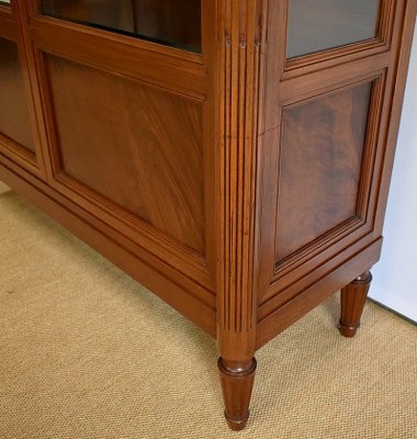 Louis XVI Style Showcase Cabinet in Solid Mahogany, Late 19th Century-RVK-984318