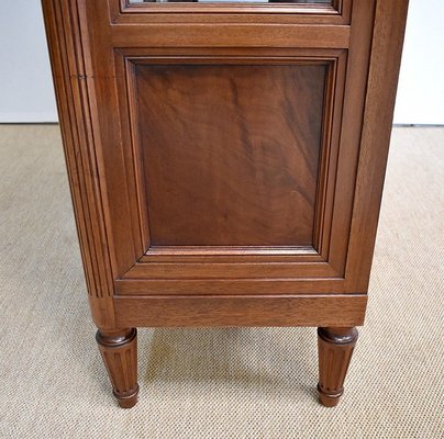 Louis XVI Style Showcase Cabinet in Solid Mahogany, Late 19th Century-RVK-984318