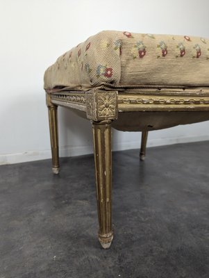 Louis XVI Style Stool in Gilded Wood-HLV-2024377