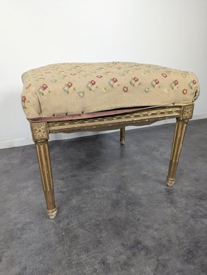 Louis XVI Style Stool in Gilded Wood-HLV-2024377