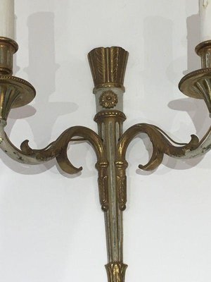 Louis XVI Style Wall Lights in Bronze, Set of 2-BA-1365535