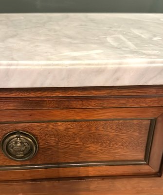 Louis Xvi Style Wooden Chest of Drawers with Four Drawers and Shaped Marble Top, 1910-QRS-2019805