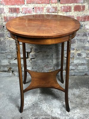 Louis XVI Veneered Rosewood & Bronze Side Table-RWZ-961167