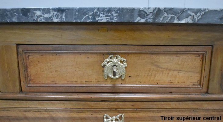 Louis XVI Walnut Chest of Drawers, Late 1700s-RVK-857793