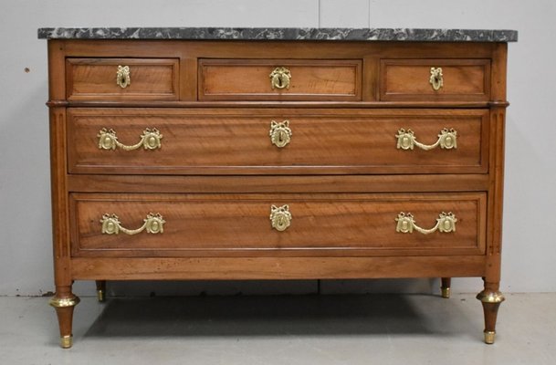 Louis XVI Walnut Chest of Drawers, Late 1700s-RVK-857793