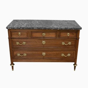 Louis XVI Walnut Chest of Drawers, Late 1700s-RVK-857793