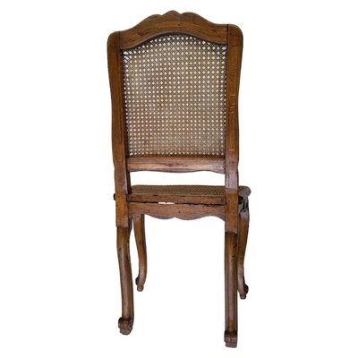 Louis XVI Walnut Dining Chairs with Grille Backs, Set of 4-TCS-1779588