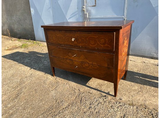 Louis XVI Walnut Inlaid Commode-LAM-1766305